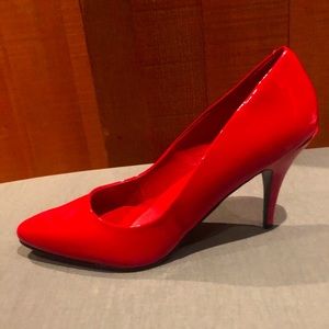 Red patent 4 inch heels- Size 13